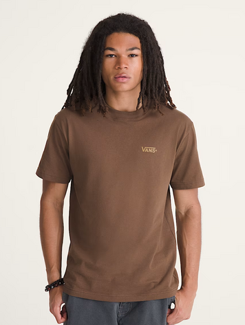 Vans MEN'S NEW LEFT CHEST SHORT SLEEVE T-SHIRT VINTAGE COCOA BROWN