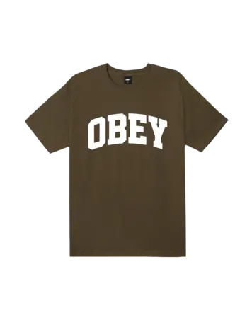 Obey HOMMES OBEY COLLEGIATE STANDARD T-SHIRT OLIVE