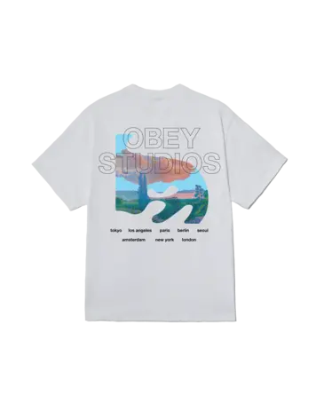 Obey MEN'S OBEY PASTURES CLASSIC T-SHIRT WHITE