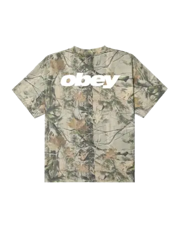 Obey MEN'S OBEY BOUNCE HEAVYWEIGHT T-SHIRT LEAF CAMO