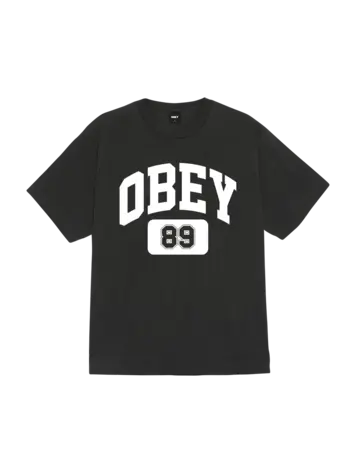 Obey HOMMES OBEY ACADEMY T-SHIRT PIGMENT DUSTY BLACK