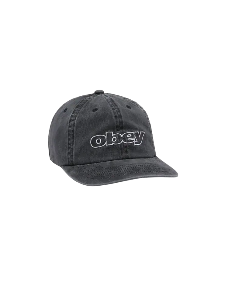 Obey HOMMES PIGMENT OUTLINE DELTA 6 PANEL STRAPBACK