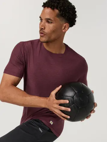 Vuori MEN'S STRATO TECH TEE FIG HEATHER