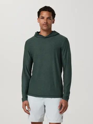 Vuori MEN'S STRATO TECH HOODIE HEMLOCK HEATHER