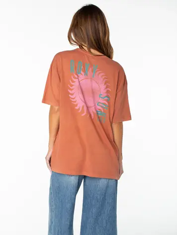 Roxy FEMMES SUN CLUB OVERSIZED TEE CHUTNEY SUN CLUB