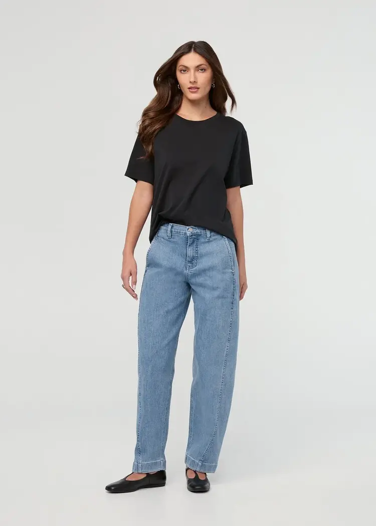 Du/er WOMEN'S PERFORMANCE DENIM + HIGH RISE BARREL