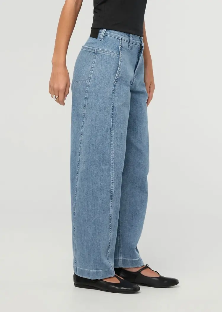 Du/er WOMEN'S PERFORMANCE DENIM + HIGH RISE BARREL