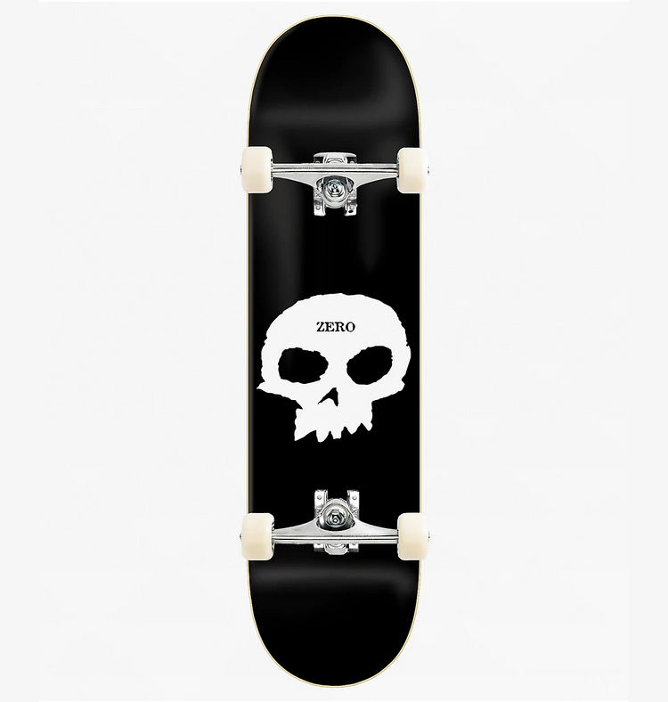 Zero skateboards SINGLE SKULL SKATEBOARD COMPLET BLACK DIPPED 8"