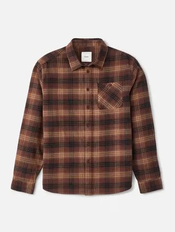 Katin HOMMES DEREK FLANNEL FRENCH ROAST