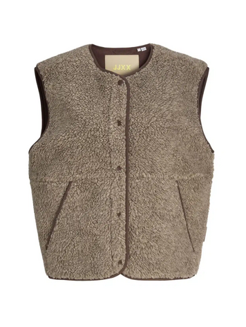 JJXX WOMEN'S VERA TEDDY VEST BUNGEE CORD/MELANGE