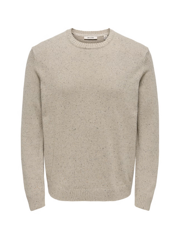 Only & Sons HOMMES MICHAEL PULLOVER GREY/SILVER LINING