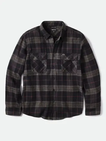 Brixton HOMMES BOWERY FLANNEL BLACK/CHARCOAL