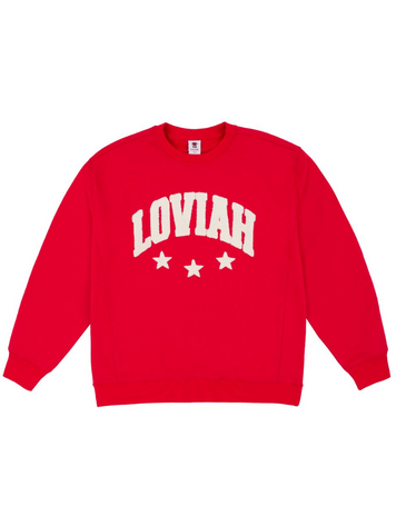 LOVIAH MEN'S 3 STAR CREWNECK RED