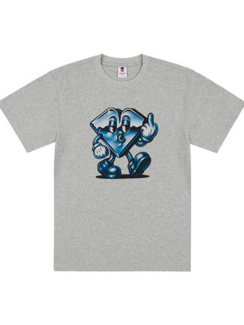 LOVIAH MEN'S FLIPPING THE BIRD T-SHIRT HEATHER GREY