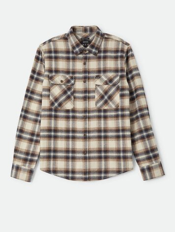 Brixton MEN'S BOWERY FLANNEL SOFT BROWN