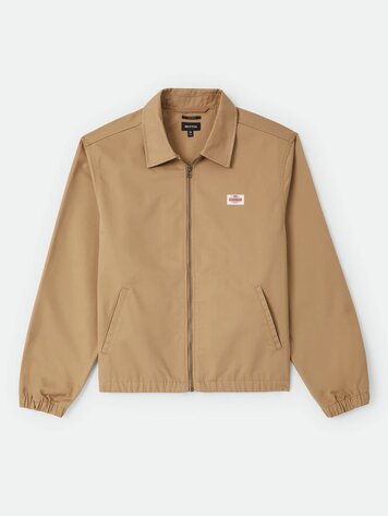 Brixton HOMMES TRADEMARK LIGHTWEIGHT GARAGE ZIP JACKET BRITISH KHAKI