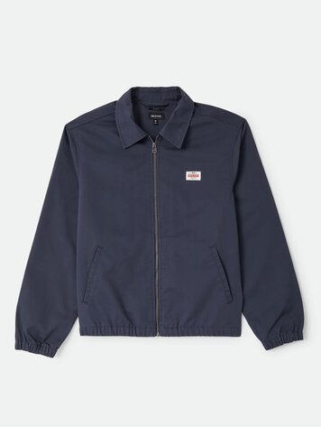 Brixton MEN'S TRADEMARK LIGHTWEIGHT GARAGE ZIP JACKET WASHED NAVY