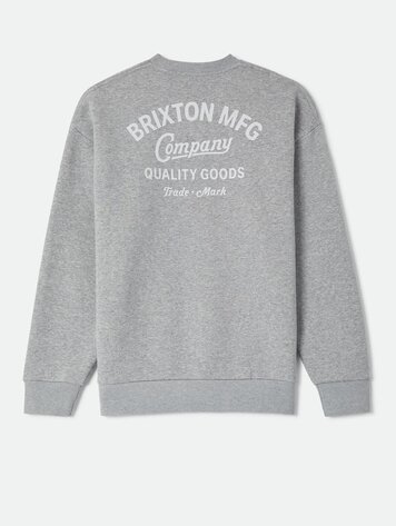 Brixton HOMMES STRATON CREW HEATHER GREY