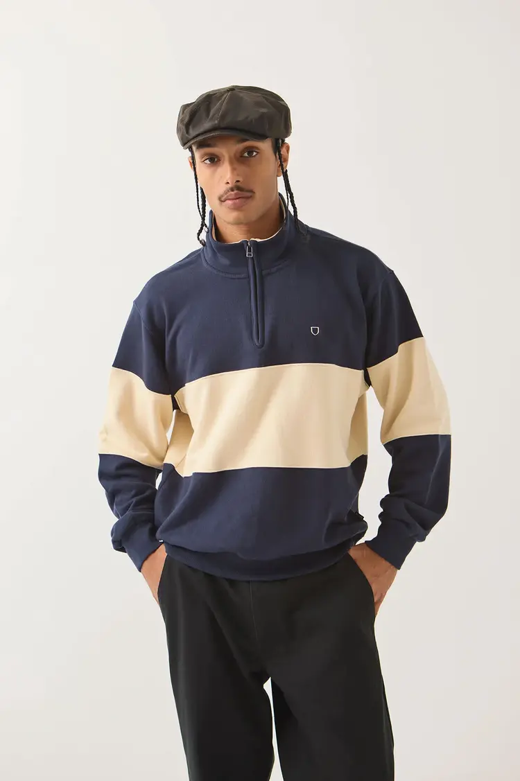 Brixton HOMMES DANVILLE QUARTER ZIP FLEECE