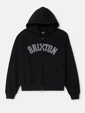 Brixton MEN'S DUGOUT ZIP HOOD FLEECE BLACK/GREY
