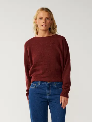 RIP CURL WOMEN'S EMILY SWEATER DARK PLUM