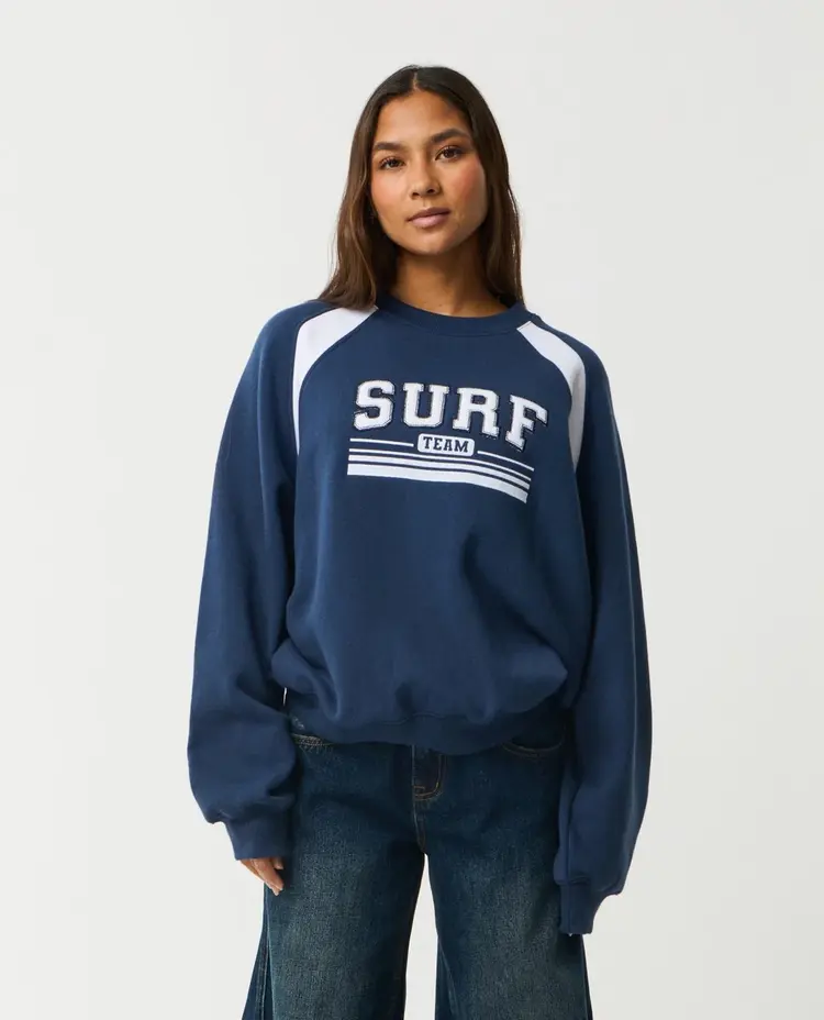 RIP CURL FEMMES RETRO SWELL OVERSIZED CREW