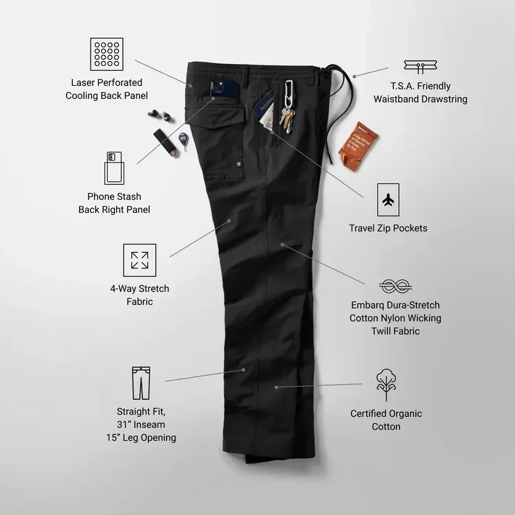 Roark MEN'S LAYOVER PRO TRAVELER PANTS
