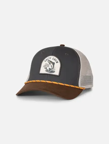 Salty crew MEN'S FISHING CLUB TRUCKER HAT GREY/BROWN