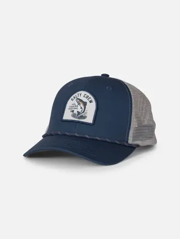 Salty crew HOMMES FISHING CLUB TRUCKER HAT NAVY/GREY