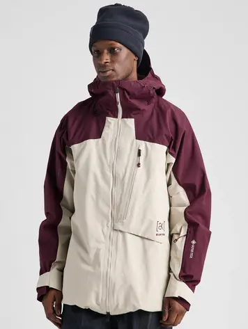Burton MEN'S AK CYCLC GORE-TEX 2L JACKET RUM RAISIN/CHINCHILLA GRAY