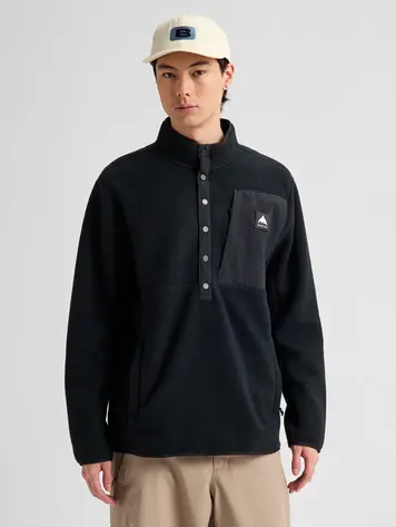 Burton HOMMES CINDER FLEECE PULLOVER TRUE BLACK