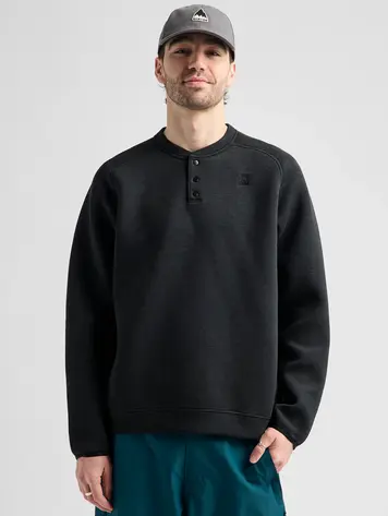 Burton MEN'S SPACECLOUD HENLEY TRUE BLACK HEATHER
