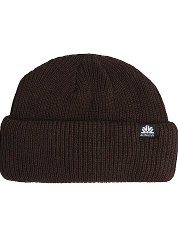 AUTUMN MEN'S DOUBLE ROLL BEANIE CHOCOLATE