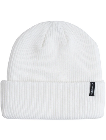 AUTUMN MEN'S SELECT SOLID BEANIE WHITE