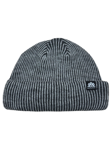 AUTUMN MEN'S CORD DOUBLE ROLL BEANIE CHARCOAL