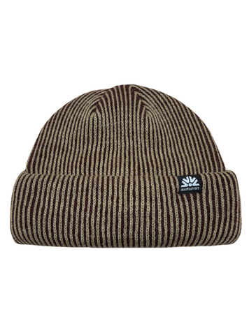 AUTUMN MEN'S CORD DOUBLE ROLL BEANIE OXBLOOD