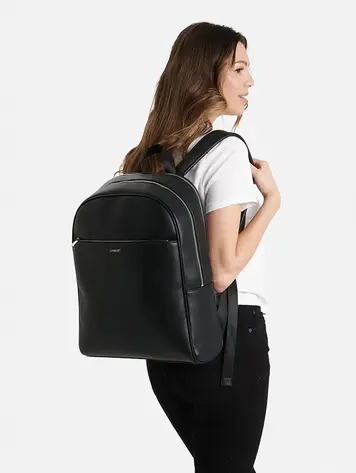 Lambert THE EMERSON VEGAN LEATHER BACKPACK BLACK