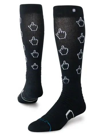 Stance MEN'S CURSOR MID POLY SNOW OTC SOCKS BLACK