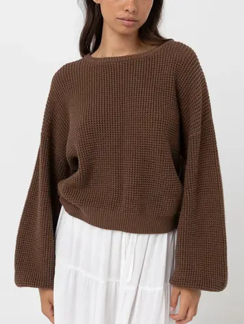 Rhythm WOMEN'S CLASSIC KNIT JUMPER CHOCOLATE
