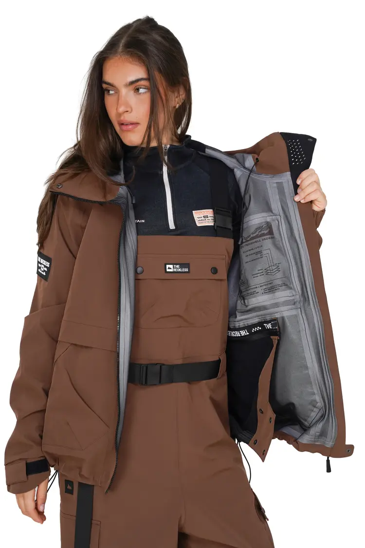Notice the reckless FEMMES MUDSTONE 3-LAYER OUTER SHELL JACKET