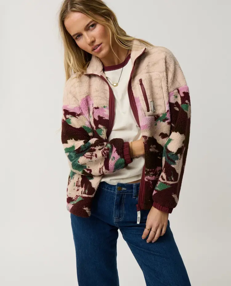 RIP CURL FEMMES SEARCH SERIES BONDED ZIP THROUGH POLAR FLEECE