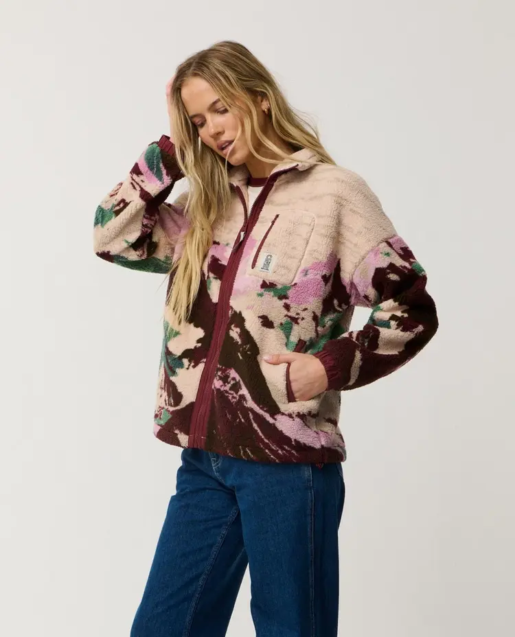 RIP CURL FEMMES SEARCH SERIES BONDED ZIP THROUGH POLAR FLEECE