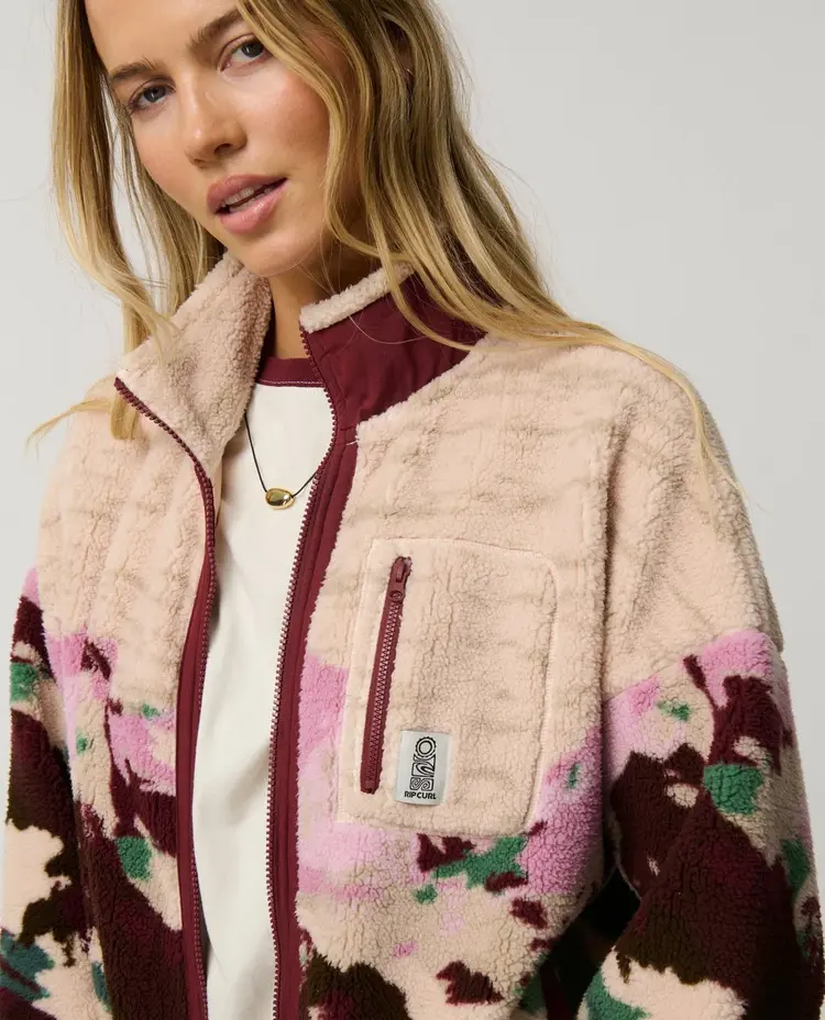 RIP CURL FEMMES SEARCH SERIES BONDED ZIP THROUGH POLAR FLEECE