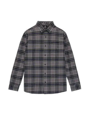 Volcom JUNIOR CADEN PLAID LONG SLEEVE PEWTER