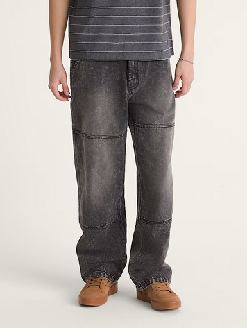 MEN'S VANS X ROWAN DOUBLE KNEE JEANS 2.0 STONEWASH BLACK