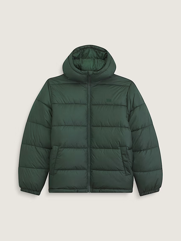 Vans MEN'S HILLGATE HOODED PUFFER JACKET OIL GREEN