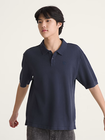 Vans HOMMES VANS X ROWAN Z WASHED POLO SHIRT PARISIAN NIGHT BLUE