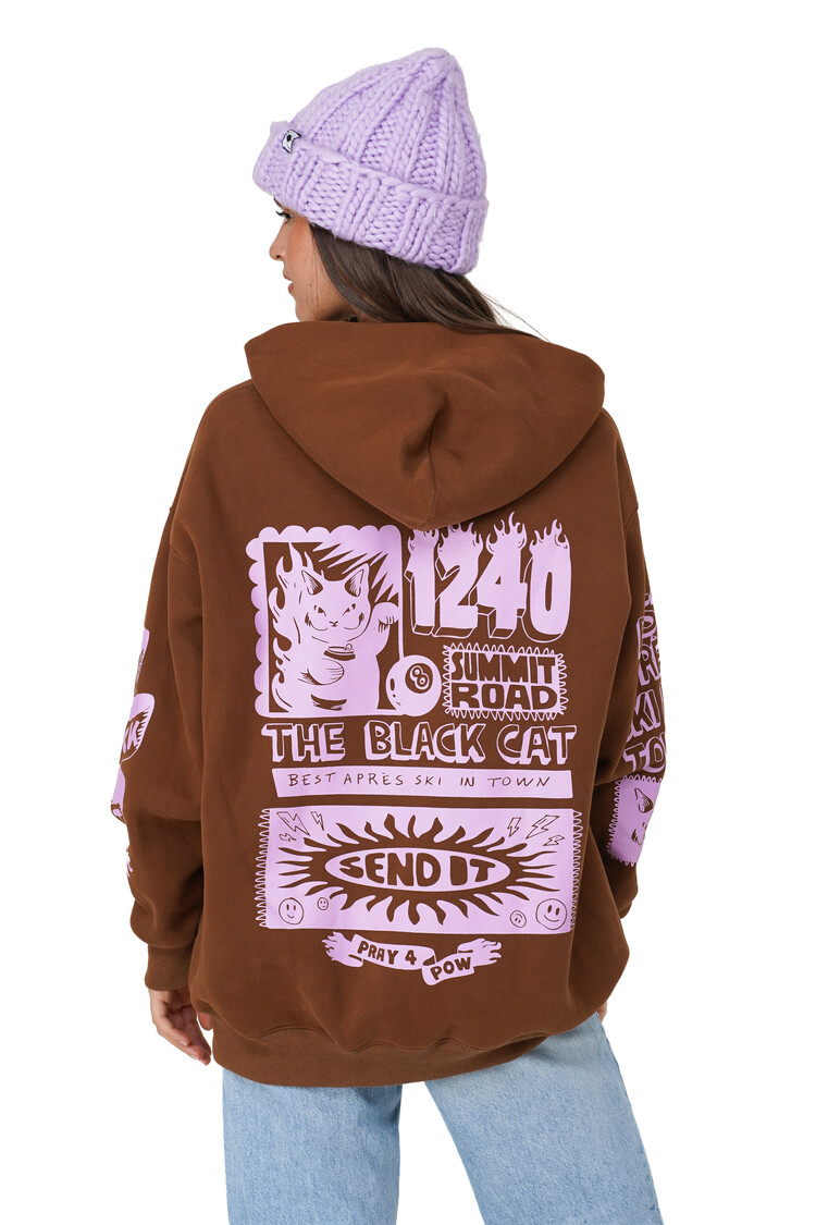 Notice the reckless FEMMES BLACK CAT OVERSIZED HOODIE