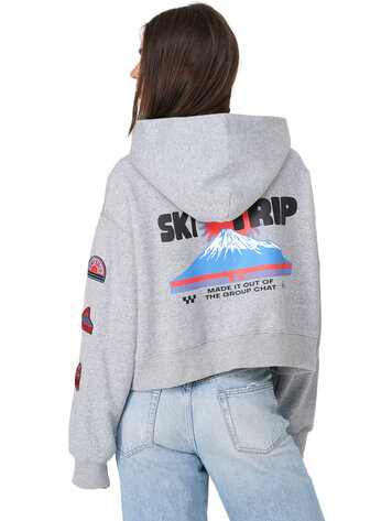 Notice the reckless WOMEN'S SKI TRIP CROPPED HOODIE