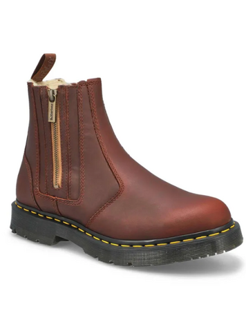 DR MARTENS FEMMES 2976 ALYSON W/ZIPS SNOWPLOW DARK BROWN